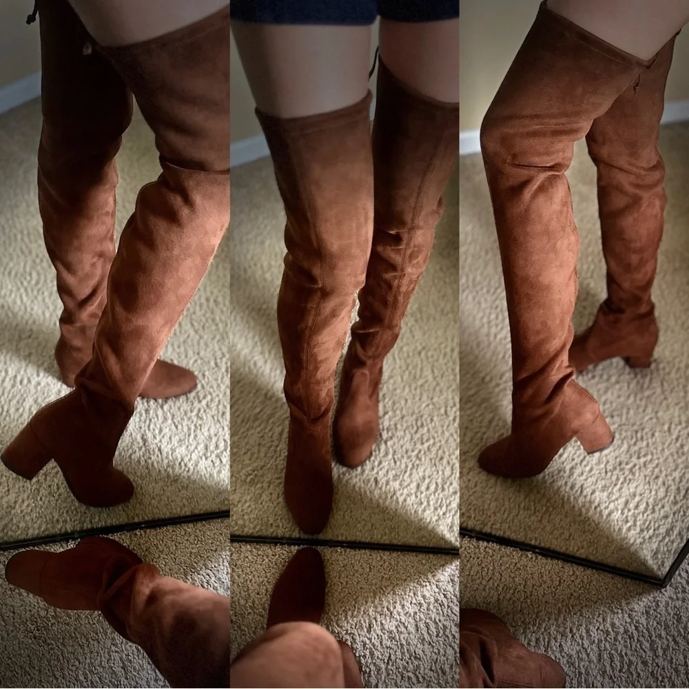 Stuart Weitzman Genna 60 Over-The-Knee City Suede Boots